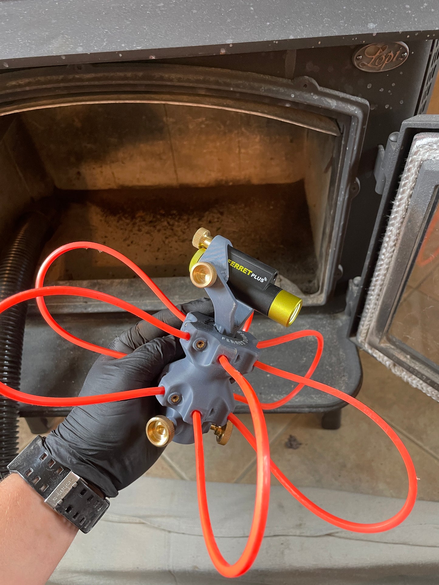 <tc>Ferret</tc> Suporte para câmera de inspeção de chaminé